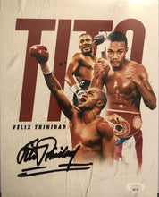 Felix "Tito" Trinidad signed black autographed 8x10 size Boxing Photo JSA