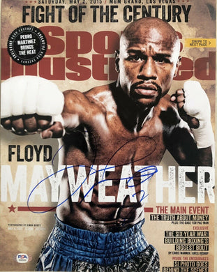 Floyd Mayweather Autographed 11X14 Sports Illustrated Photo PSA Signed in Blue