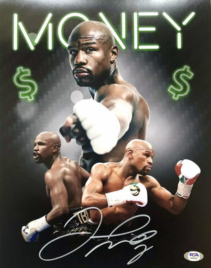 Floyd Mayweather Autographed/Signed 8x10 Photo PSA Signed In Silver