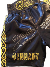 Autographed Gennady Golovkin Triple GGG Custom print Boxing Trunks