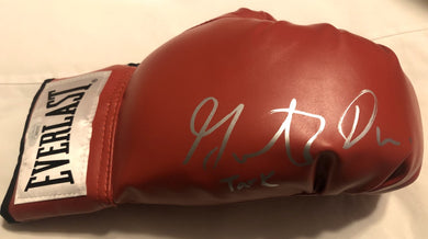 Gervonta Tank Davis Autographed Signed Red silver Everlast Boxing Glove Rare!