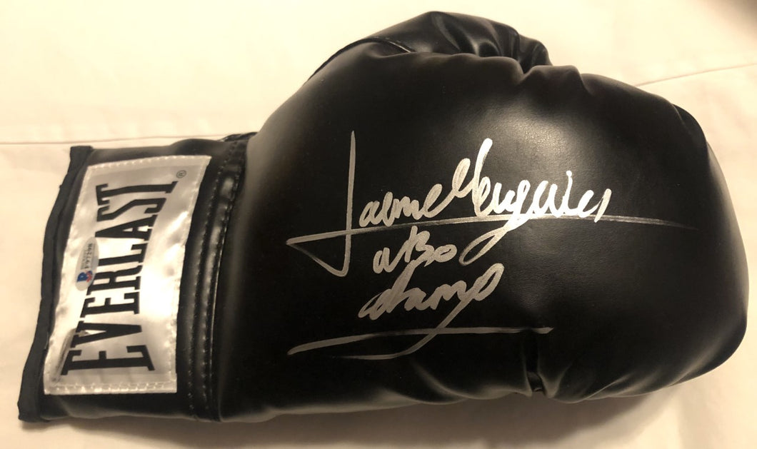 Jaime Munguia signed autographed black boxing glove, Beckett WBO, WBC,
