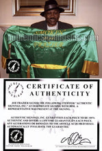 Joe Frazier Signed Autographed Rare Green Boxing Robe in Silver ASI Certified