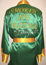 Joe Frazier Signed Autographed Rare Green Boxing Robe in Silver ASI Certified