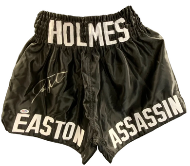Larry Holmes Rare Autographed signed Custom made Boxing Trunks Certified.