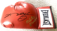 Sugar Ray Leonard & Roberto Duran signed Autographed Everlast Boxing Glove