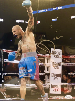 Miguel Cotto autographed Framed Silver signature 11x17 Photo size