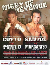 Miguel Cotto Dual autographed authentic black 18x24 signature Rare Fight Poster.