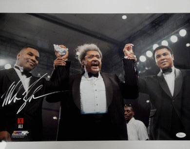 Mike Tyson Hand Signed Autographed 16X20 Photo w Muhammad Ali Don King JSA
