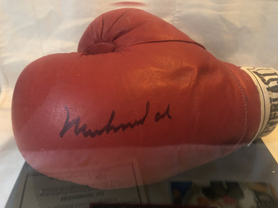 Muhammad Ali Autographed Red Everlast Old Vintage Boxing Gloves COA