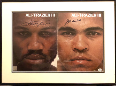 Muhammad Ali vs Joe Frazier Dual signed SSG/OA 8x10 Boxing Magazine Cover Autographed