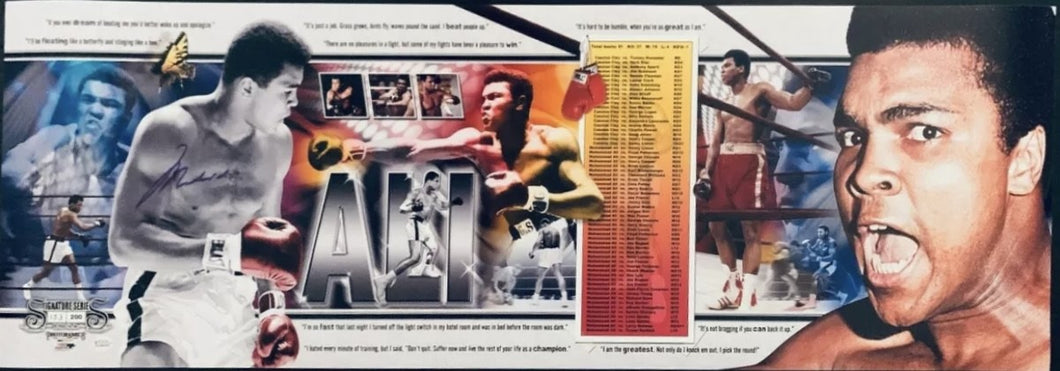Muhammad Ali Signed Color 24x12 Size rare autographed Photo Online Authentics
