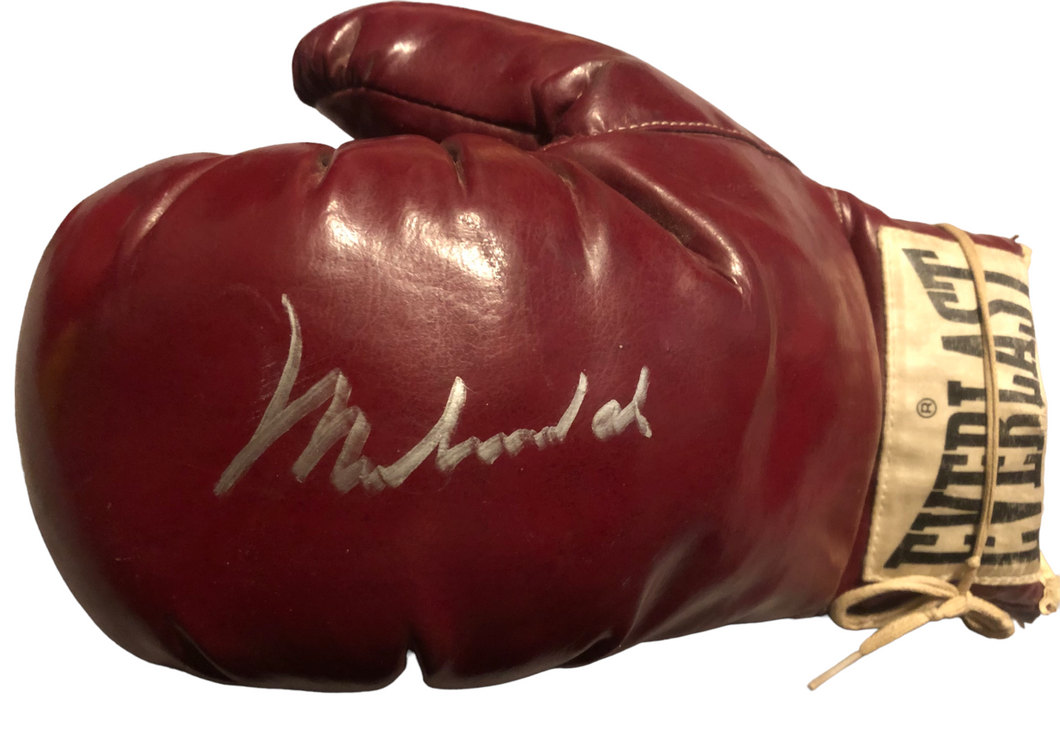 Muhammad Ali Vintage Brown Signed Autographed Rare Boxing Glove certified.