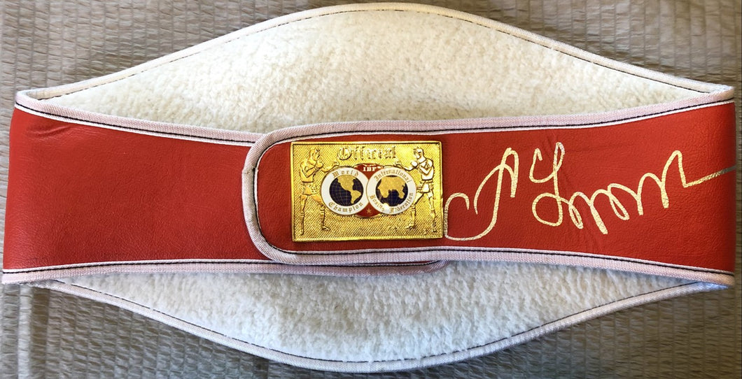 Oleksandr Usyk autographed Rare Champ IBF Belt, signed in person.