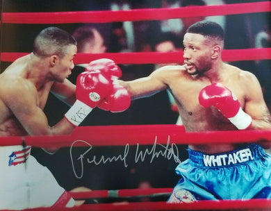 Pernell Whitaker silver autographed signed 16x20 photo vs Tito Trinidad