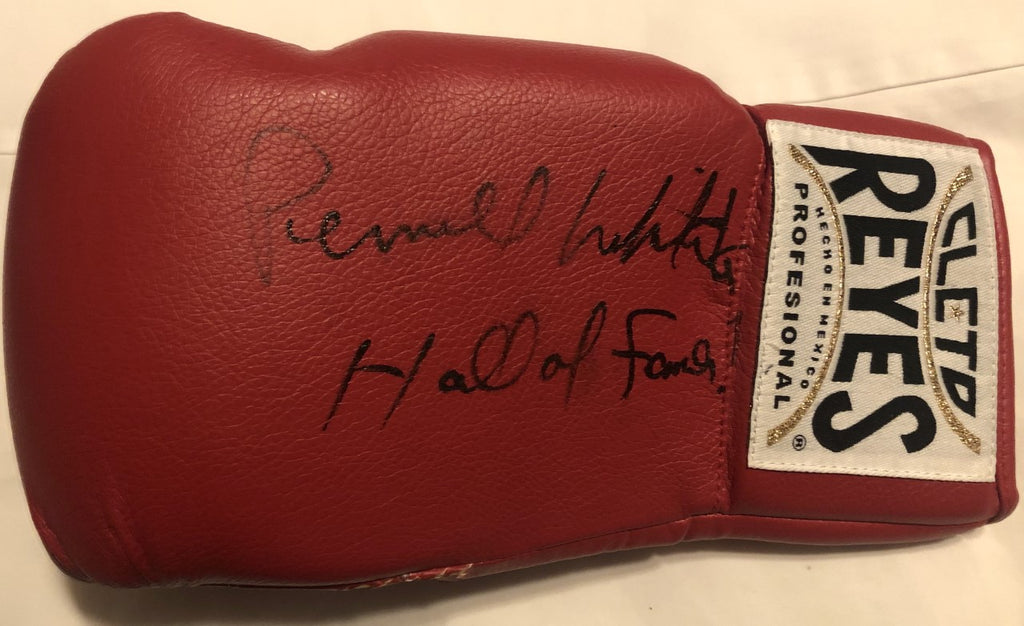 Pernell Whitaker Signed Red Rare Reyes Boxing Glove JSA – iconsofboxing.com
