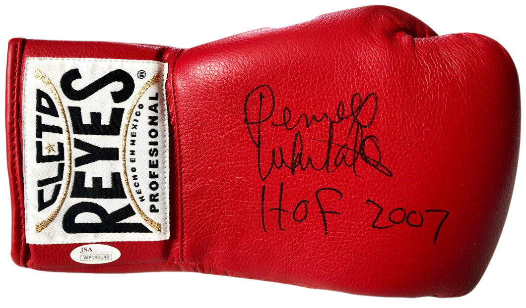 Pernell Whitaker Signed Red Rare Reyes Boxing Glove signed HOF 2007, JSA