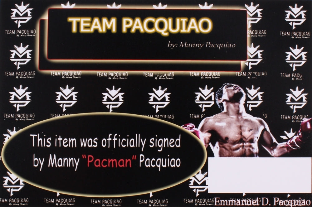 Floyd Mayweather Signed Boxing Trunks Shorts V Manny Pacquiao COA Photo  Proof