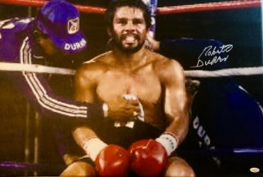 Roberto Duran Custom made autographed Canvas print 20x25 JSA Cert