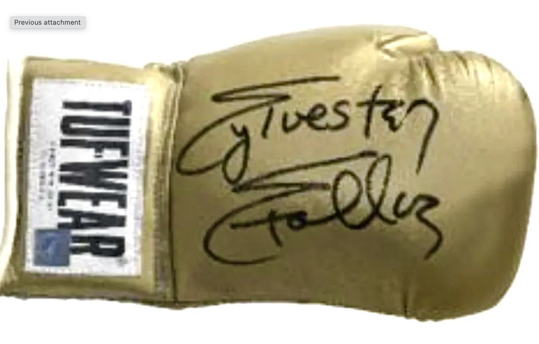 Sylvester Stallone Autographed signed authentic Gold Boxing Glove COA