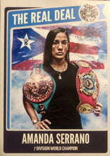 Amanda Serrano Sports Card with Autograph and signed by the Female Champion.