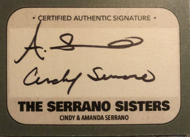 Serrano Sisters Sports Card with Autograph and signed by the Female Champions.