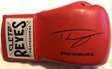 Teofimo Lopez autographed signed Red Reyes Rare boxing glove certified