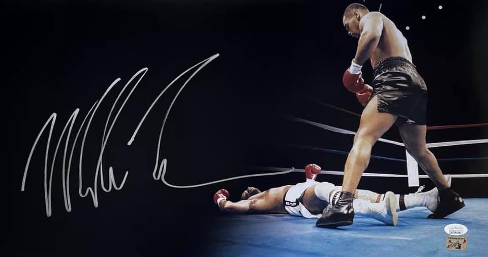 Mike Tyson Rare authentic autographed photo with certs and size 24x12