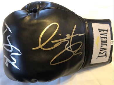 Tyson Fury vs Wilder Signed Black Everlast Boxing Glove Boxing Autograph Memorabilia