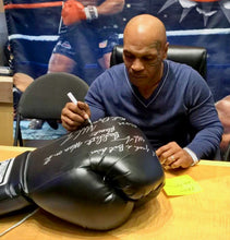 Mike Tyson Autographed Huge 22 inch Title Boxing Glove Photo Proof