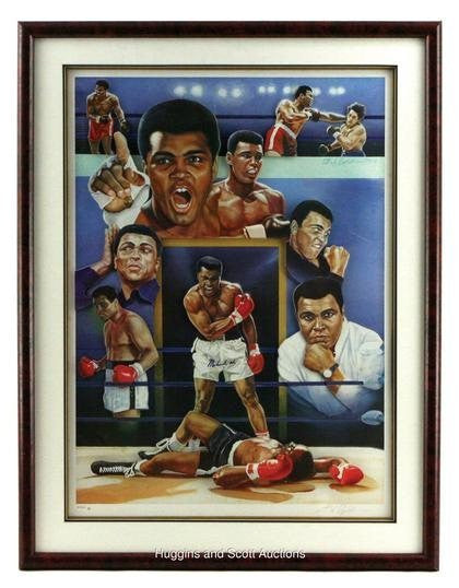 Muhammad Ali Limited Edition Autographed Framed and Matted 3D Photo, PSA/DNA Certified