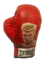 Dolph Lundgren Hand Painted and Autographed Everlast Boxing Glove Inscribed "Drago"
