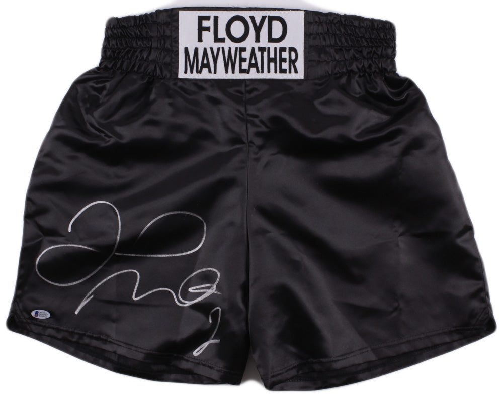 Floyd Mayweather Jr. Signed Custom Boxing Trunks (Beckett COA)