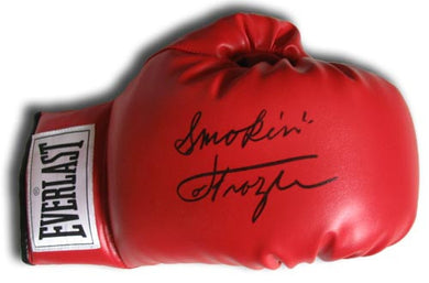 Smokin Joe Frazier Autographed red everlast boxing glove