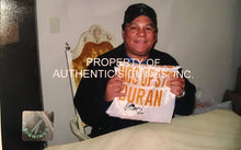 Roberto Duran Custom Boxing Robe Autographed in Black Signature Dual Certified