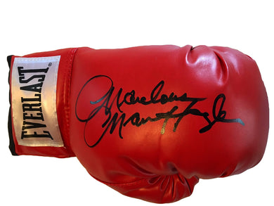 Marvin Hagler Autographed Red Everlast Boxing Glove