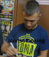 Vasyl Lomachenko Autographed Dinner Event Program in Black Signature, Photo Proof