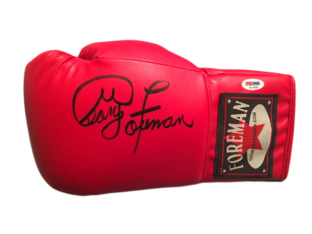 Autographed George Foreman Custom Boxing glove with PSA/DNA Certification