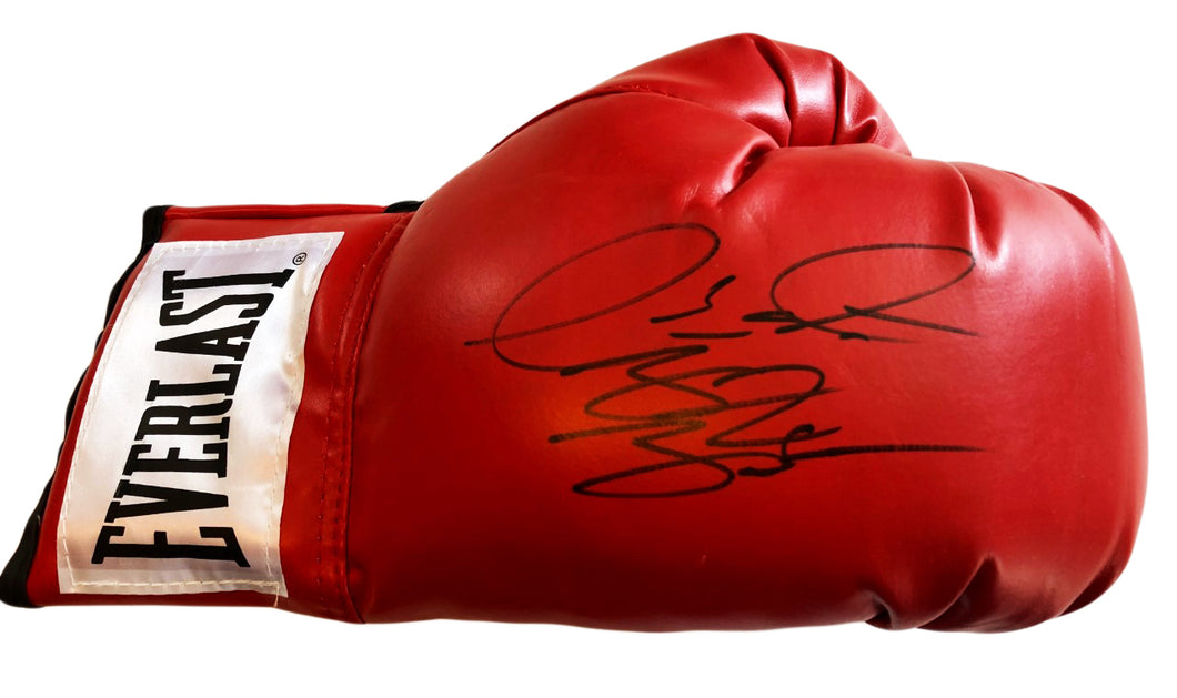 Deontay Wilder Red everlast Autographed boxing glove in Black marker. JSA