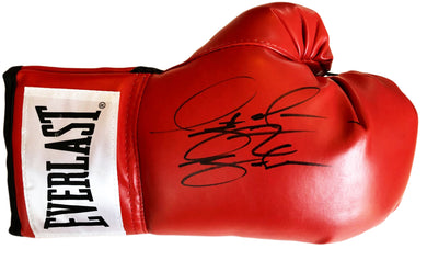 Deontay Wilder Red Everlast Autographed boxing glove in Black marker. JSA