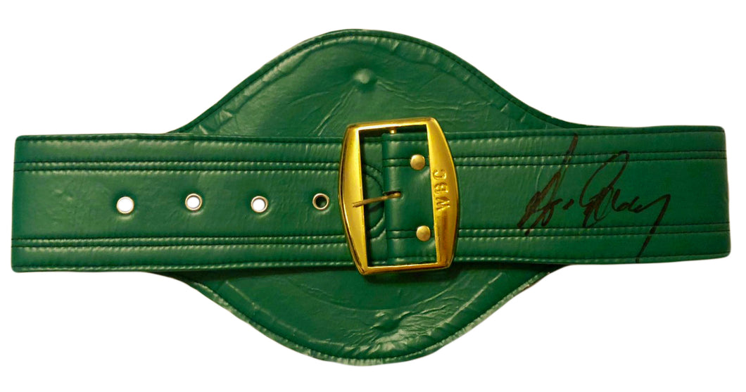 Gerry Cooney Autographed Full Size WBC Championship Boxing Belt, Photo of Signing