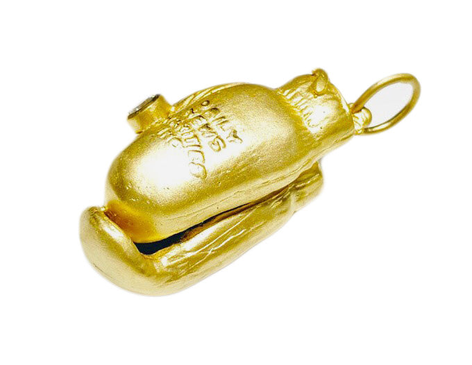 Real golden hotsell gloves necklace