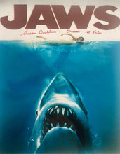 Susan Backlinie Signed "Jaws" 11x17 Movie Poster Inscribed "Chrissie" and "1st Victim"