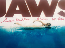 Susan Backlinie Signed "Jaws" 11x17 Movie Poster Inscribed "Chrissie" and "1st Victim"