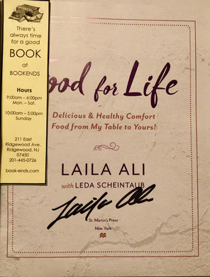 LaiLa Ali Autographed Rare Cook Book hand signed on the inside in person