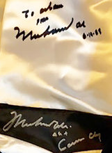 Muhammad Ali Twice Autographed Custom Made White Boxing Robe