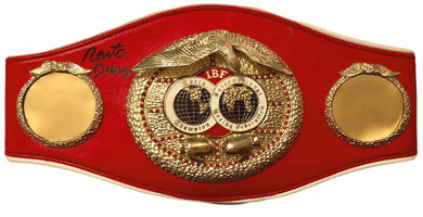 Roberto Duran Hands of Stone Autographed IBF Championship Full Size Belt