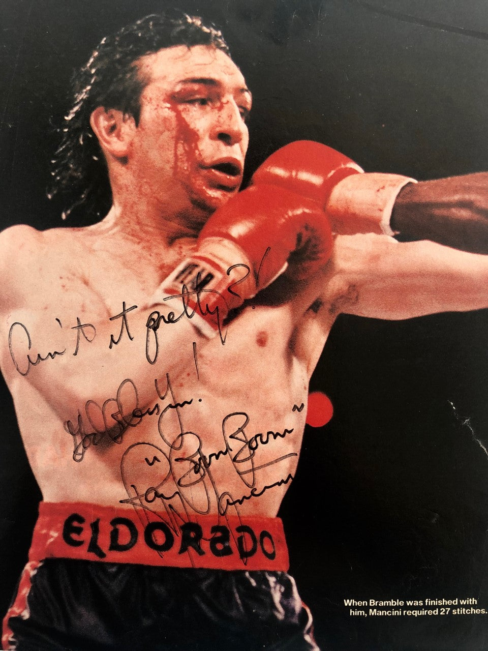 Ray Boom Boom Mancini - Autographed Inscribed Photograph