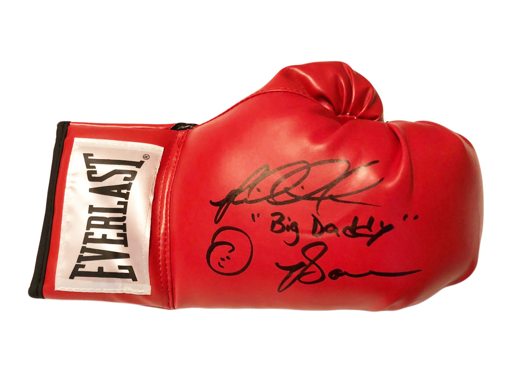 Riddick Bowe Right Hand Autographed with inscriptions Everlast Boxing Glove