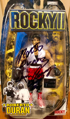 Rocky II Series 2 Action Figure Jakks Pacific Barkley and DURAN Signed autographed